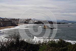General view of Biarritz and Miramar beach photo
